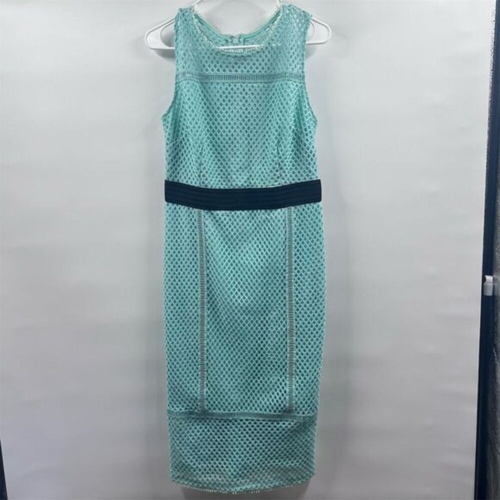 New‎ York & Co Mint Green Sleeveless Crochet Midi Dress Size 8 Party Wedding